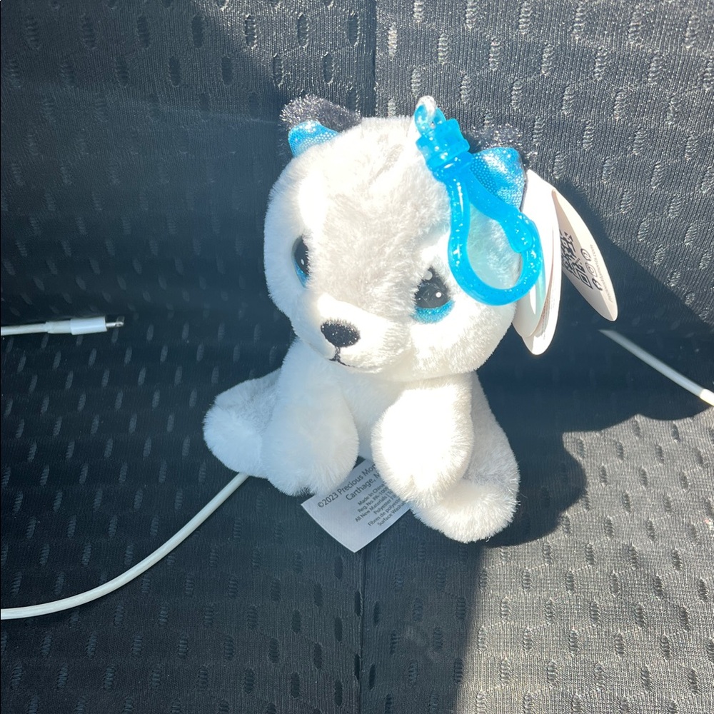 White Plush Bear Keychain - Picture 4 of 4